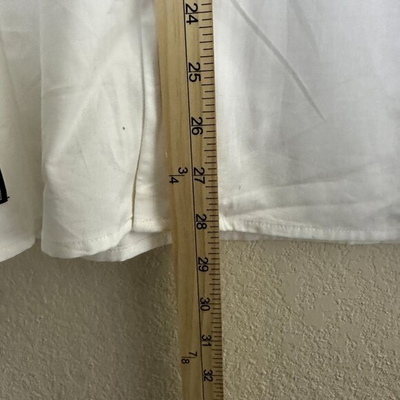 Avirex Short Sleeve Shirt Men L White Button Up Military Tailored Indie w Tags - Picture 7 of 11